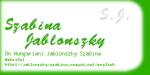 szabina jablonszky business card